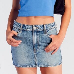 Pacsun Bella Stretch Medium Indigo Denim Mini Skirt